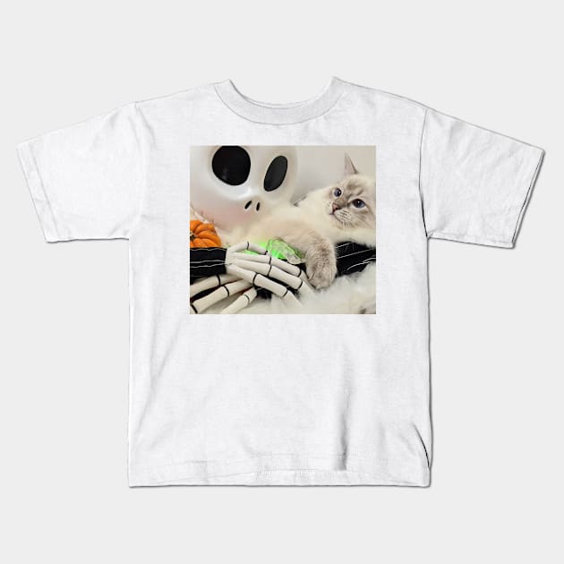 Saoirse ragdoll Halloween Kids T-Shirt by Fluffyragdollkittens